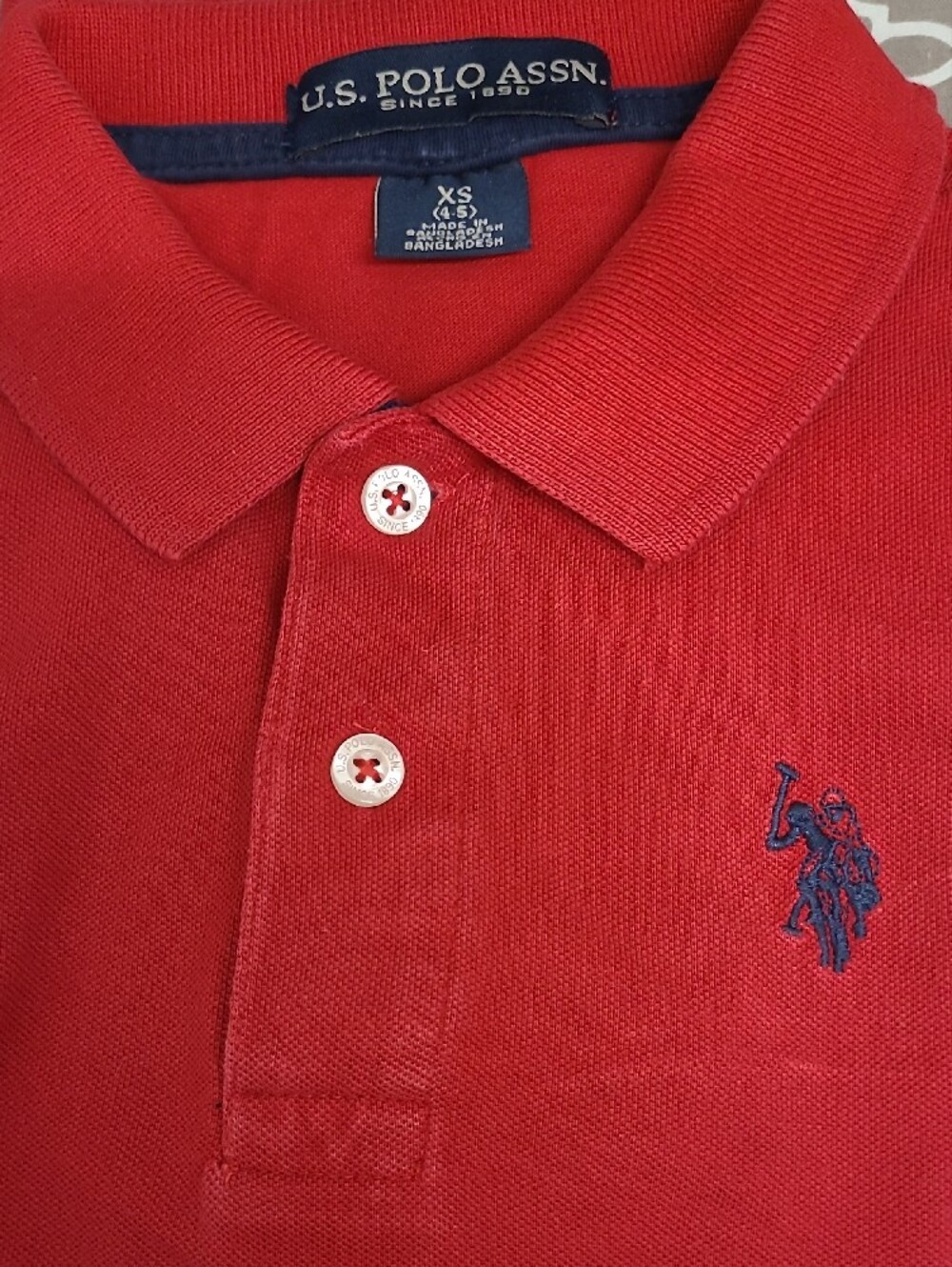 U.S. Polo Assn. Boys' Red Short-Sleeve Polo